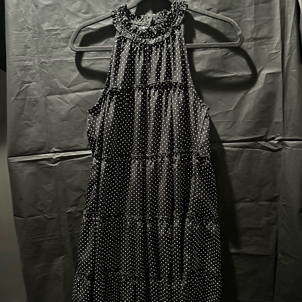 Black and White Tiered Ruffled Sundress